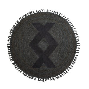 Alfombra 200x200 Yute Negro
