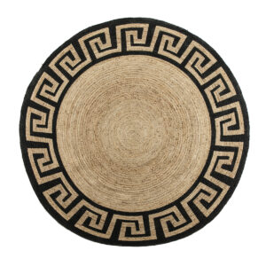 Alfombra 250x1x250 Yute Natural/Negro