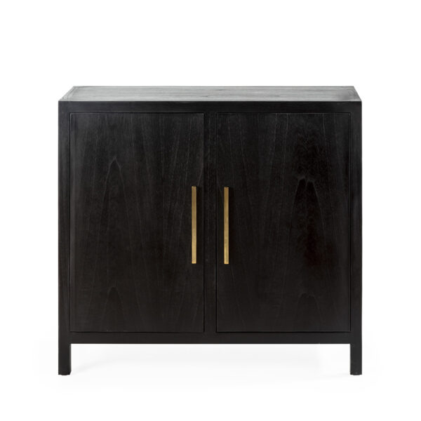 Aparador 100x40x90 Madera/Metal Negro/Dorado