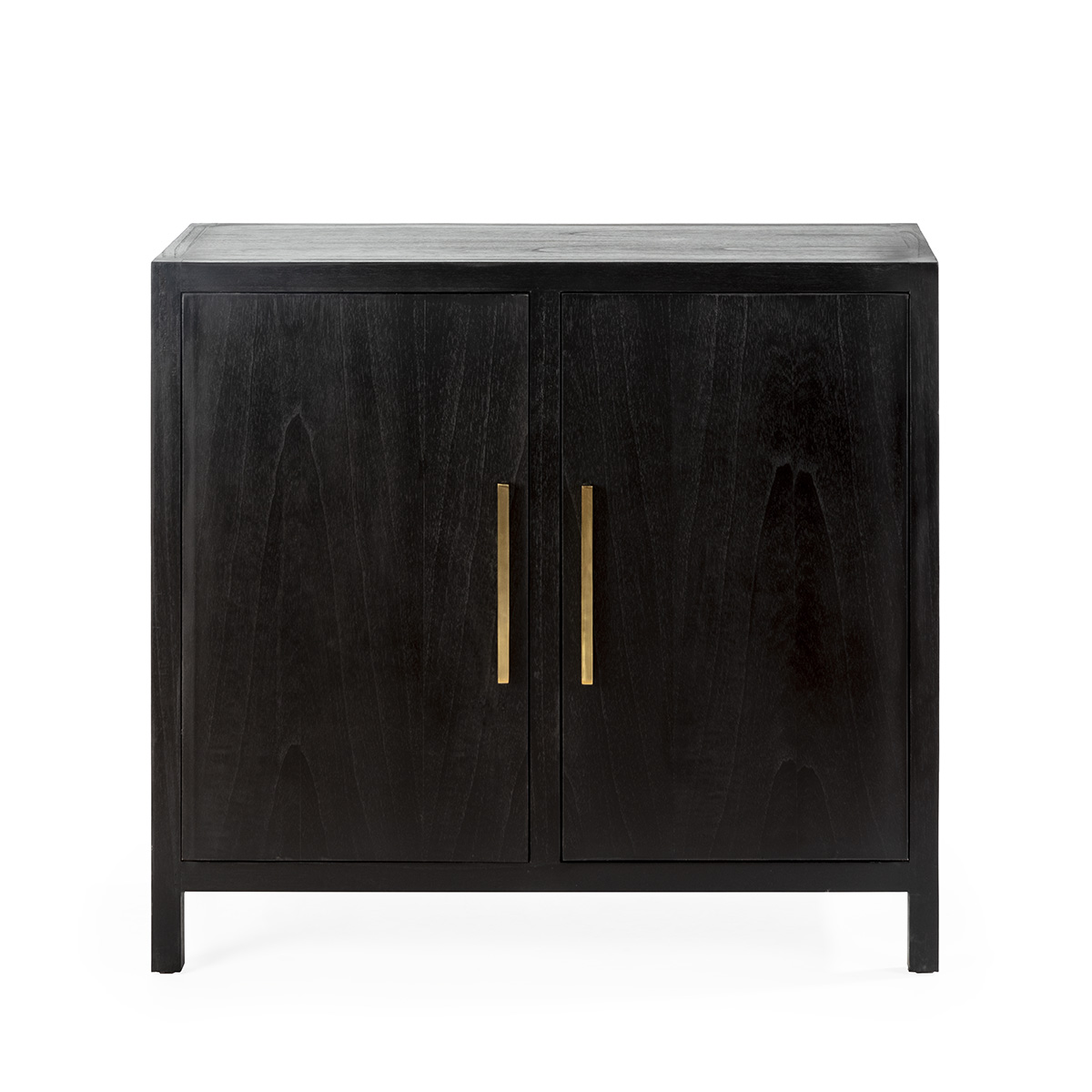 Aparador 100x40x90 Madera/Metal Negro/Dorado