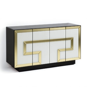 Aparador 140x45x80 Cristal Multicolor con 4 puertas