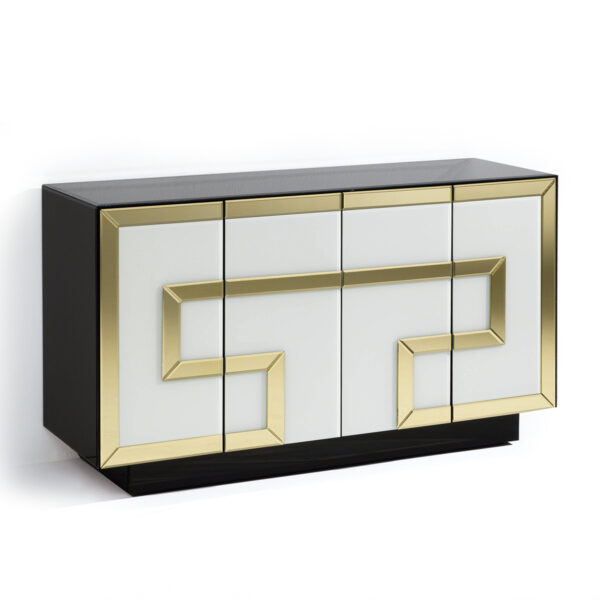 Aparador 140x45x80 Cristal Multicolor con 4 puertas