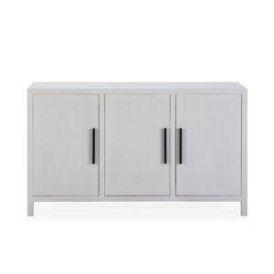 Aparador 150x40x90 Madera de Cedro/Metal Blanco/Negro