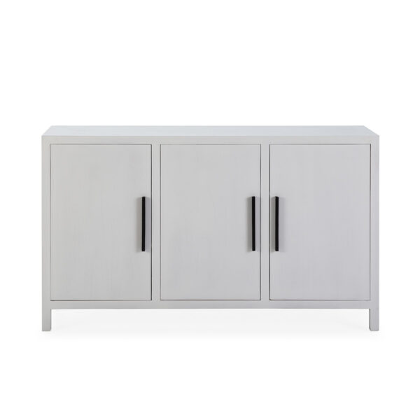 Aparador 150x40x90 Madera de Cedro/Metal Blanco/Negro