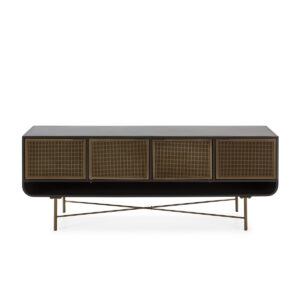 Aparador 163x42x62 Metal Dorado/Negro