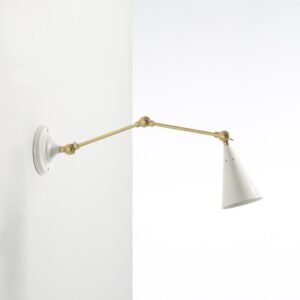 Aplique 14x59x26 Metal Blanco/Bronce