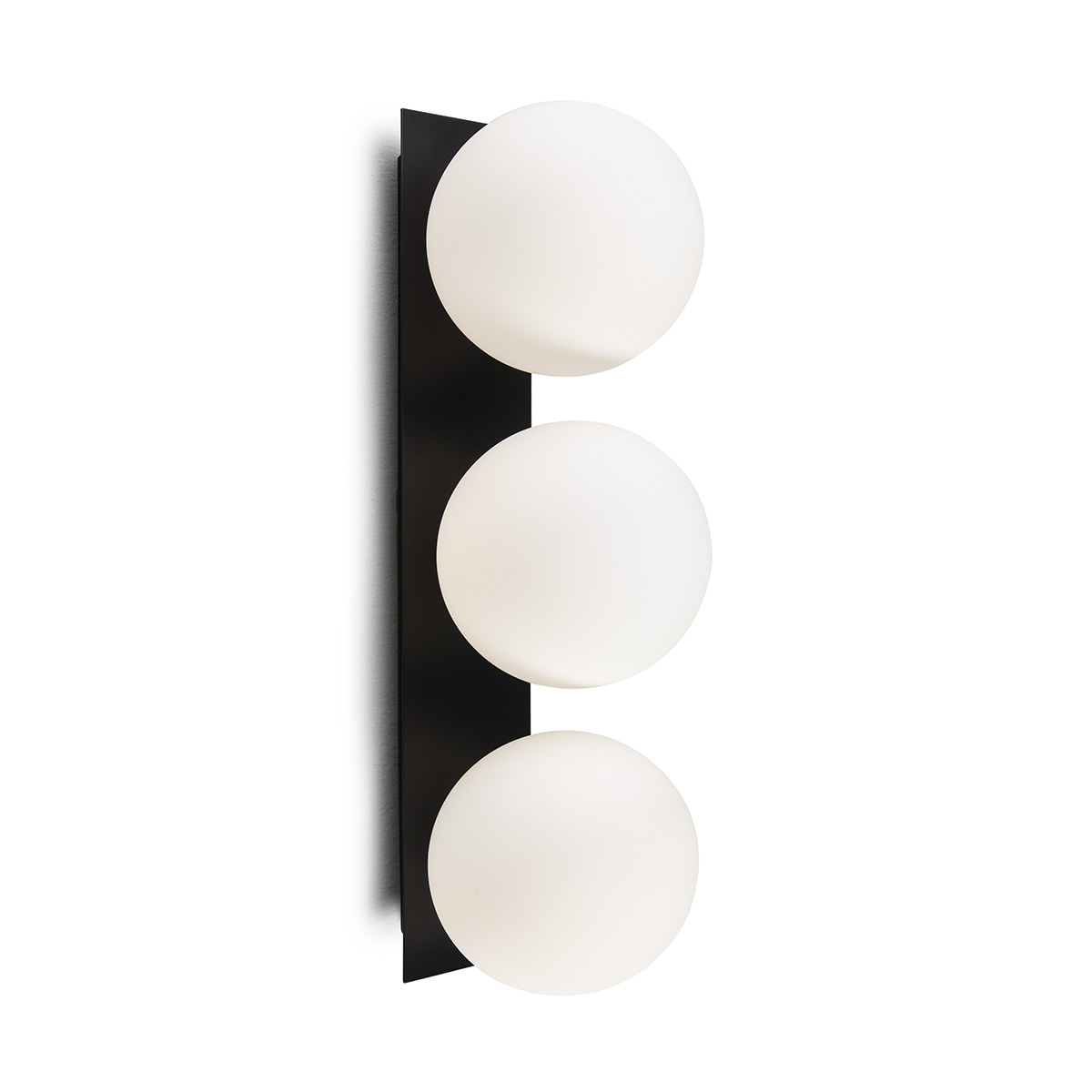 Aplique 15x18x50 Cristal Blanco/Metal Negro