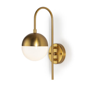 Aplique 15x27x42 Cristal Blanco/Metal Dorado