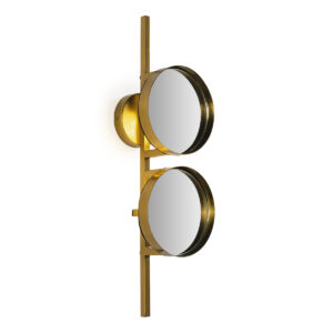 Aplique 18x15x64 Espejo/Metal Dorado