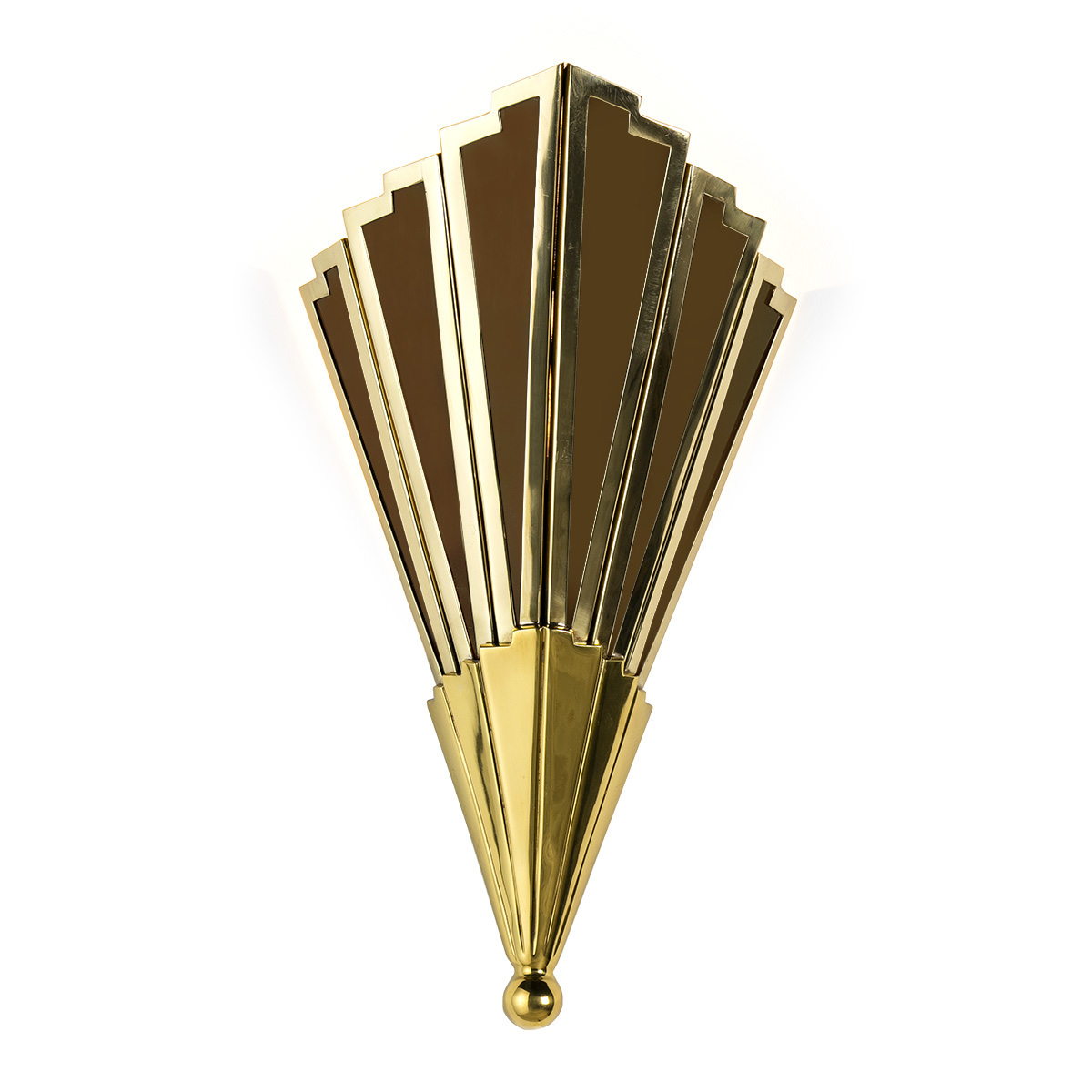Aplique 24x18x48 Acrílico Marrón/Metal Dorado