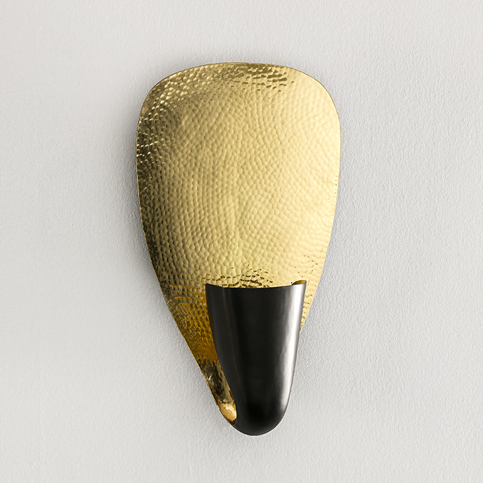 Aplique 27x16x44 Metal Latón/Negro