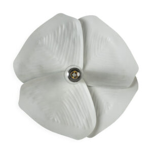 Aplique 28x28x9 Metal -- Blanco Envejecido