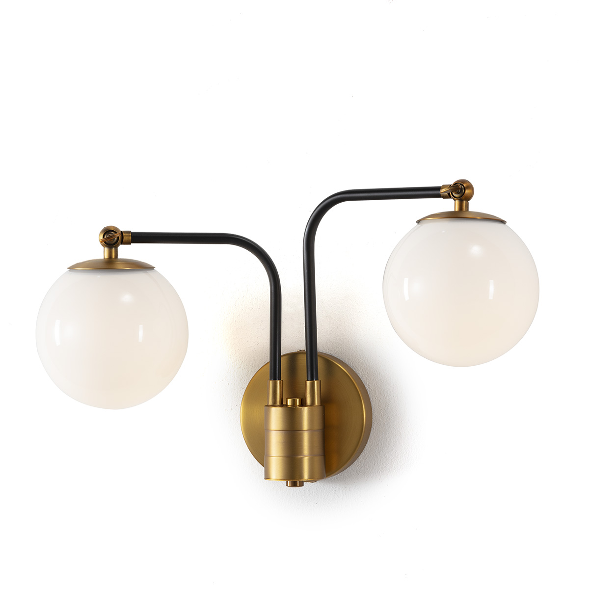 Aplique 50x18x29 Cristal Blanco/Metal Dorado