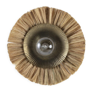Aplique 53x20x53 Hierba Marina/Metal/Cristal -- Natural/Laton Envejecido