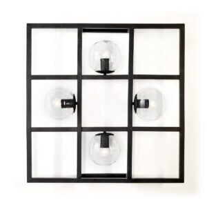 Aplique 72x13x72 Metal Negro