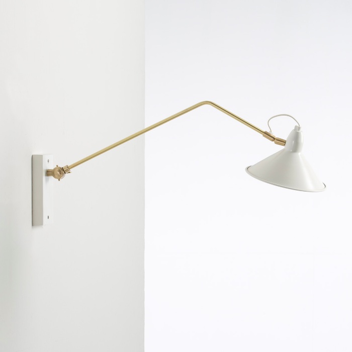 Aplique 75x19x37 Metal Blanco/Bronce