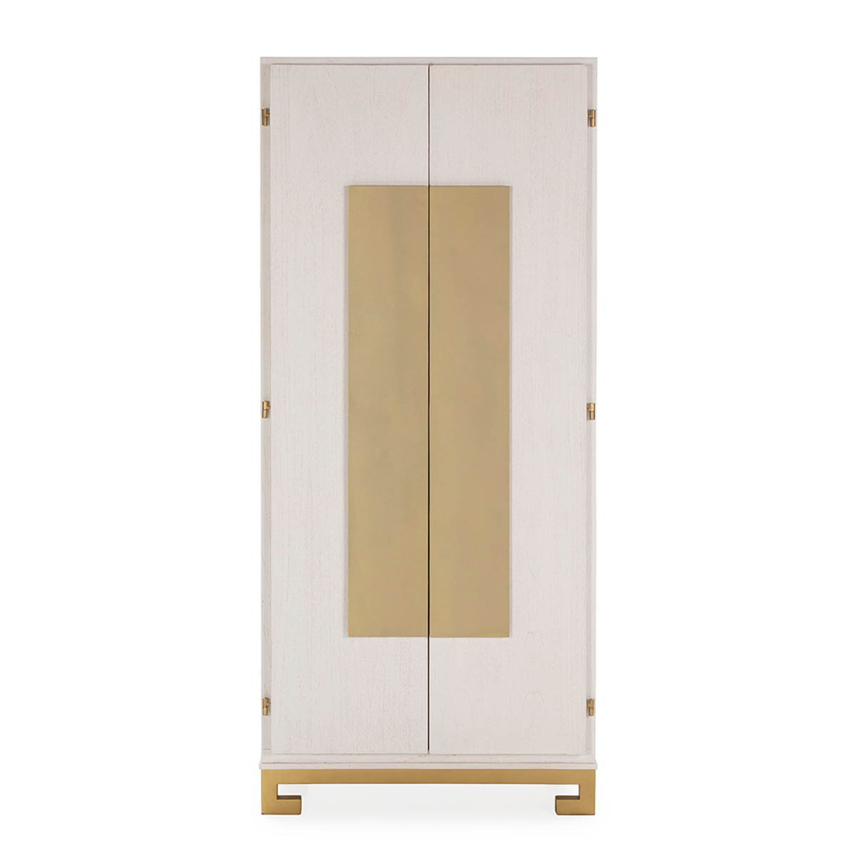 Armario 85x45x195 Madera/Metal Blanco/Dorado