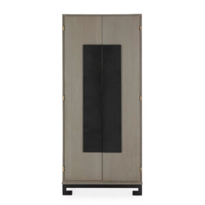 Armario 85x45x195 Madera/Metal Gris/Negro