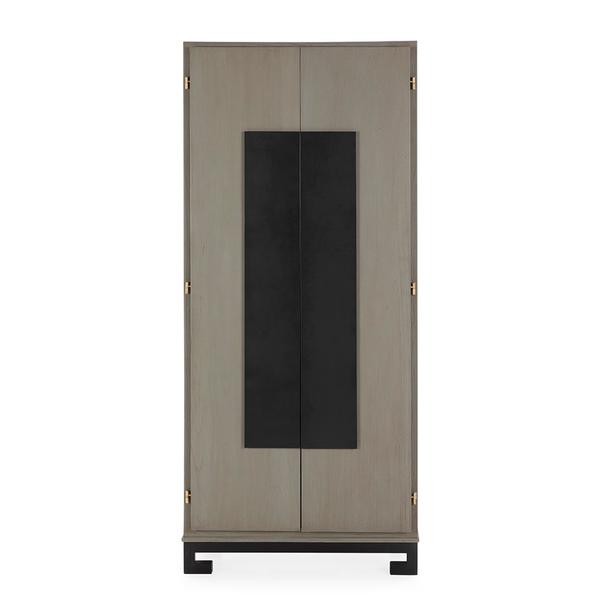 Armario 85x45x195 Madera/Metal Gris/Negro