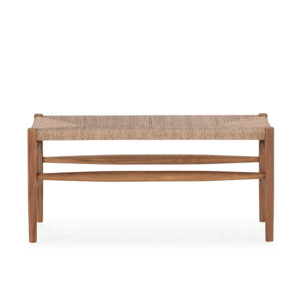 Banco 100x45x47 Madera de Teca/Jacinto de Agua Sintetico -- Natural