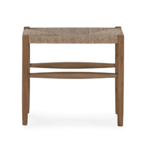 Banco 50x35x45 Madera de Teca/Jacinto de Agua Sintetico -- Natural