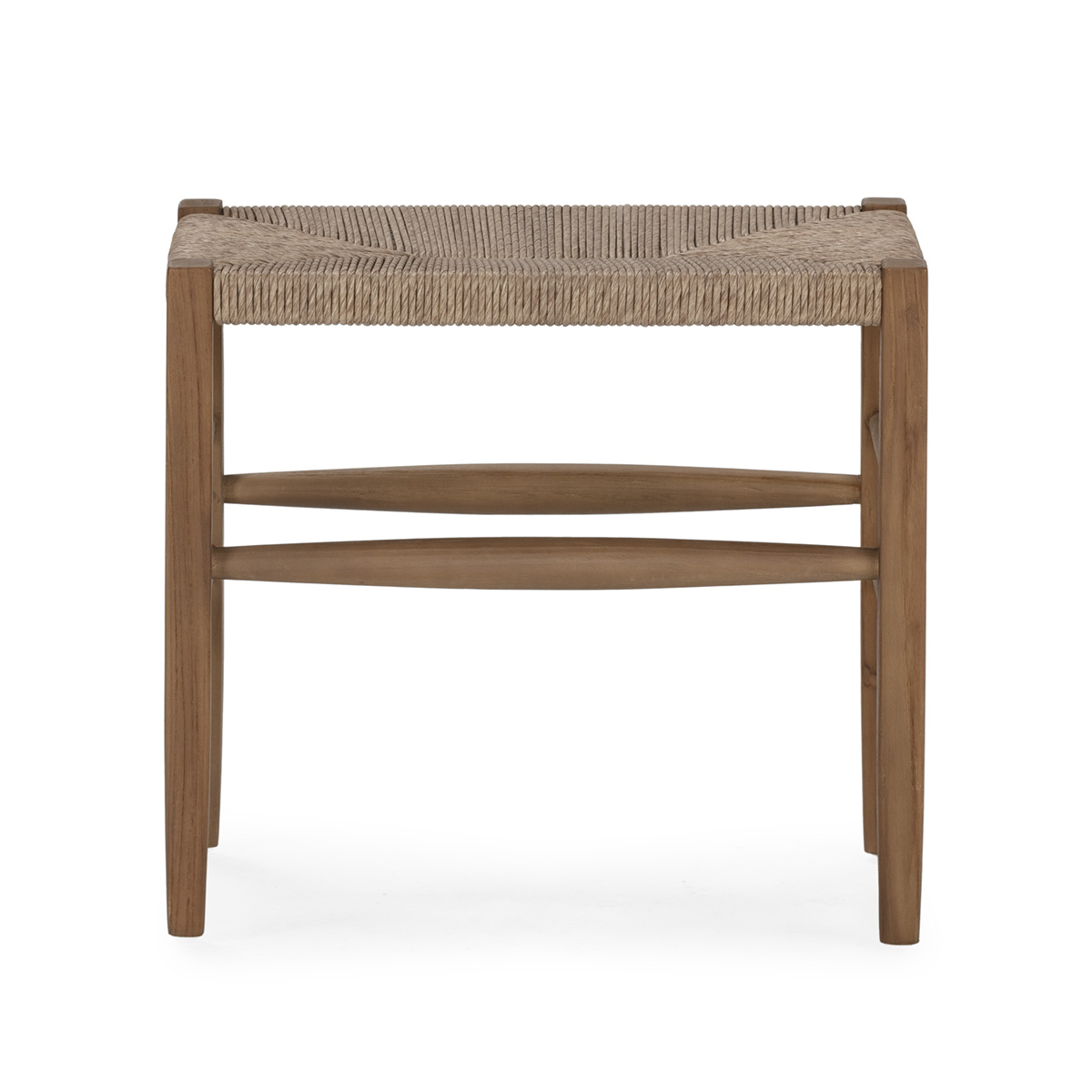Banco 50x35x45 Madera de Teca/Jacinto de Agua Sintetico -- Natural
