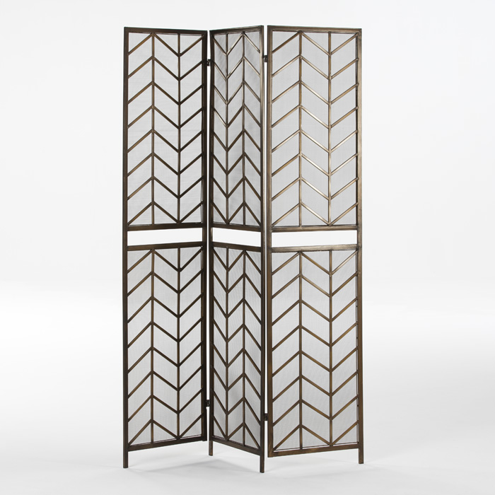 Biombo 129x1x178 Metal Dorado