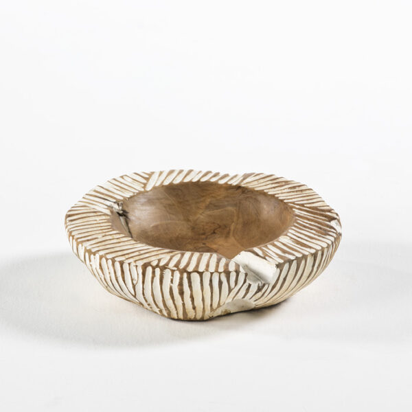Bowl 30 cm aprox. Madera Natural/Blanco