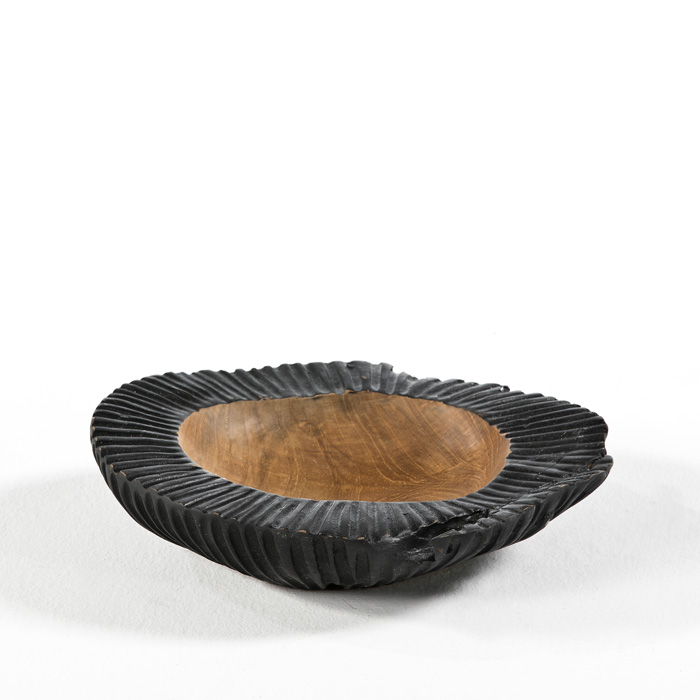 Bowl 30 cm aprox. Madera Natural/Negro