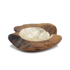 Bowl 30x30x10 Madera Natural/Nácar