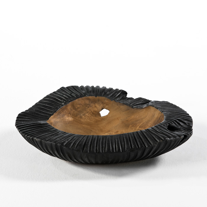 Bowl 40 cm aprox. Madera Natural/Negro