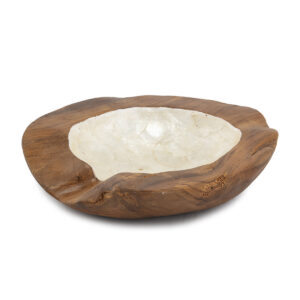 Bowl 40x40x10 Madera Natural/Nácar