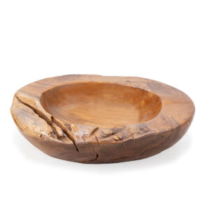 Bowl 40x40x8 Madera de Teca -- Natural