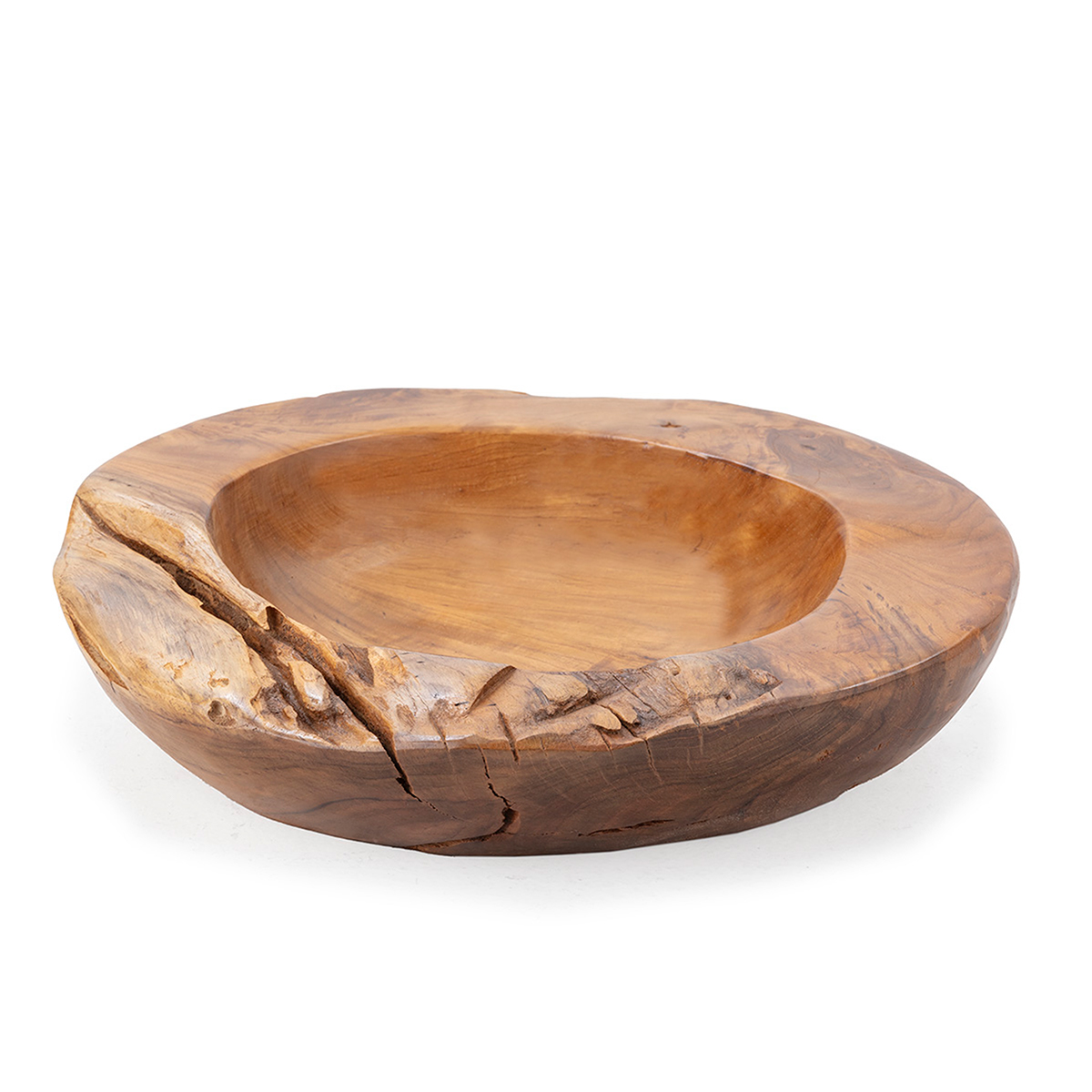 Bowl 40x40x8 Madera de Teca -- Natural