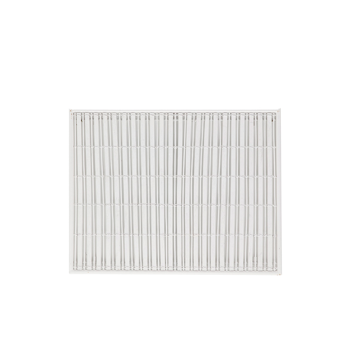 Cabecero 111x3x90 Metal/Mimbre Blanco
