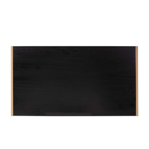 Cabecero 160x3x90 Madera Negro/Metal Dorado