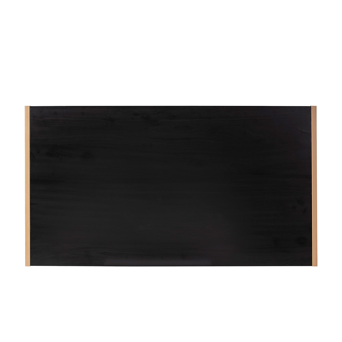Cabecero 160x3x90 Madera Negro/Metal Dorado