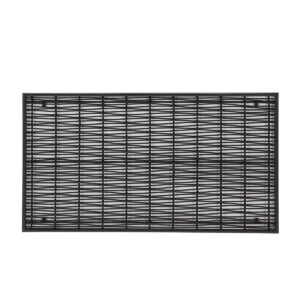Cabecero 160x3x90 Metal/Mimbre Negro