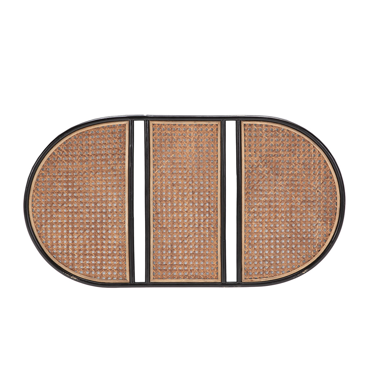 Cabecero 160x3x90 Mimbre Natural/Negro