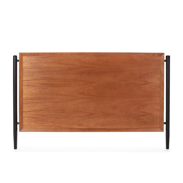 Cabecero 160x6x110 Madera Marrón/Negro/Metal Negro