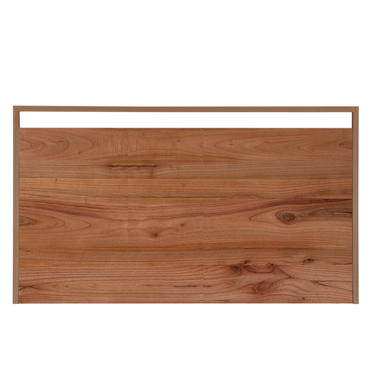 Cabecero 190x3x100 Madera Natural/Metal Dorado