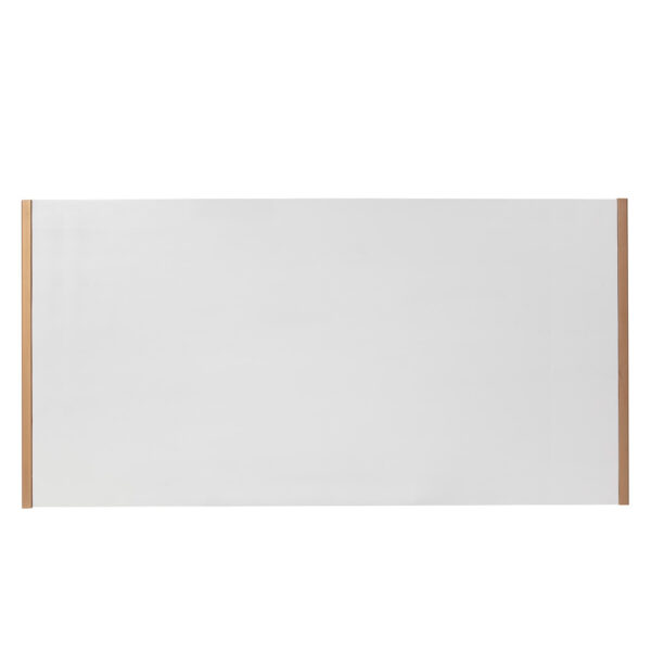 Cabecero 190x3x90 Madera Blanco/Metal Dorado