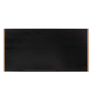 Cabecero 190x3x90 Madera Negro/Metal Dorado