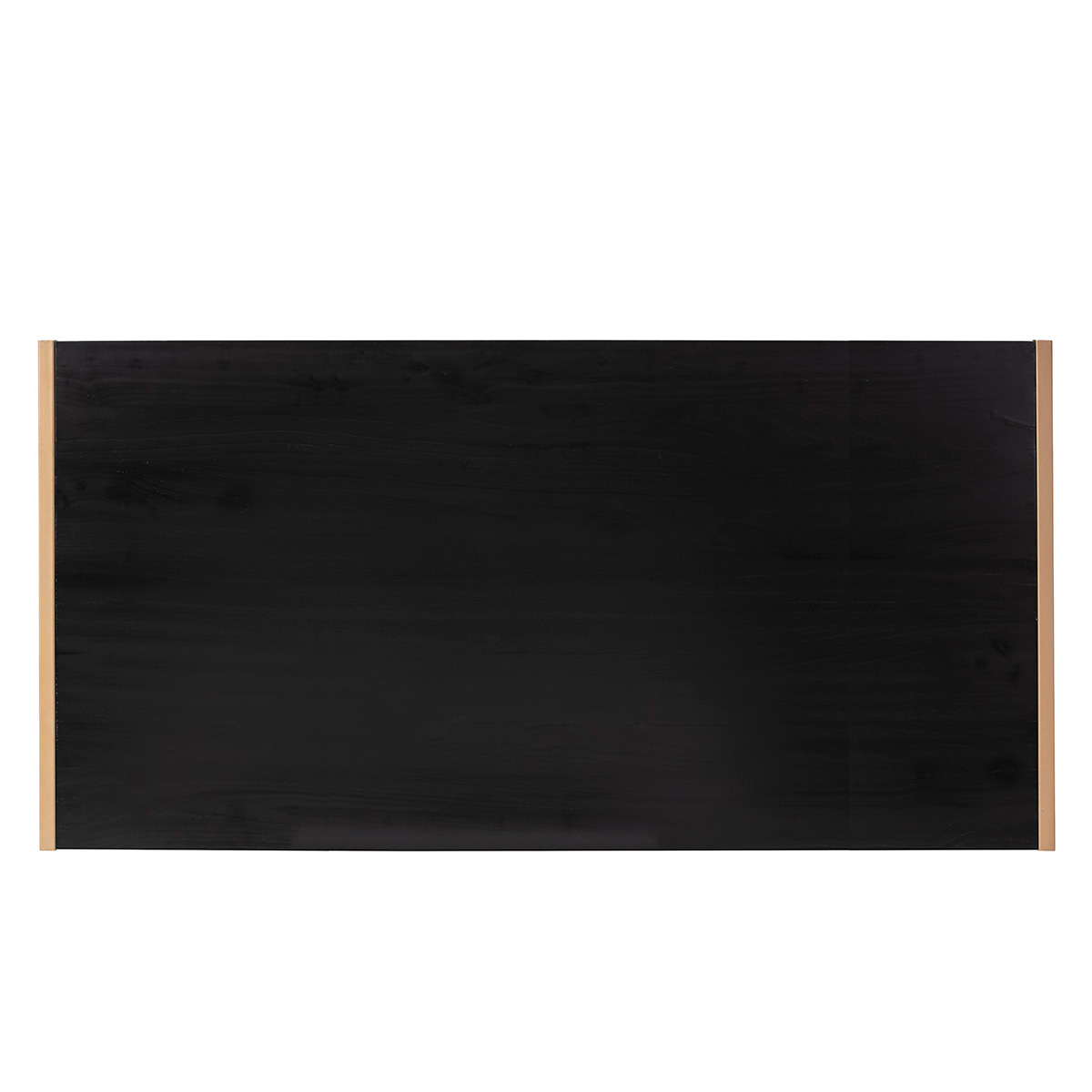 Cabecero 190x3x90 Madera Negro/Metal Dorado