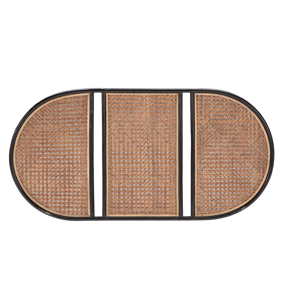Cabecero 190x3x90 Mimbre Natural/Negro