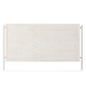 Cabecero 190x6x110 Madera Blanco/Metal Dorado