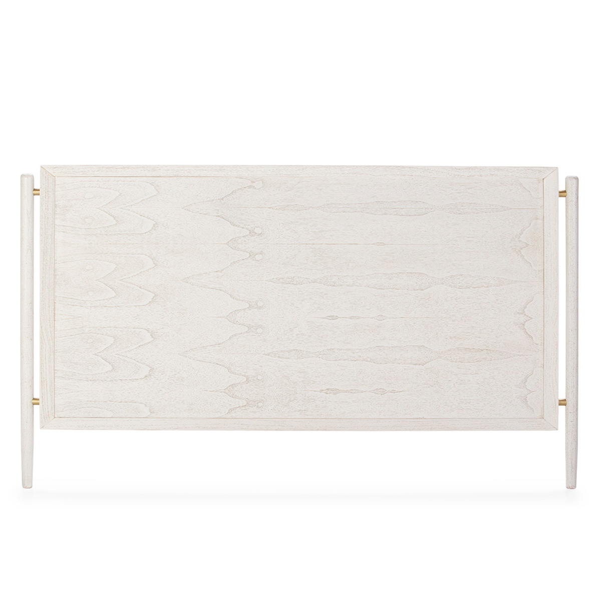 Cabecero 190x6x110 Madera Blanco/Metal Dorado