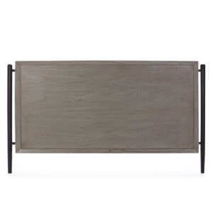 Cabecero 190x6x110 Madera Gris/Negro/Metal Negro