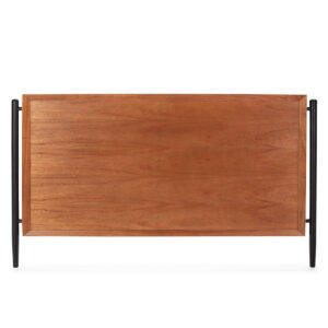 Cabecero 190x6x110 Madera Marrón/Negro/Metal Negro