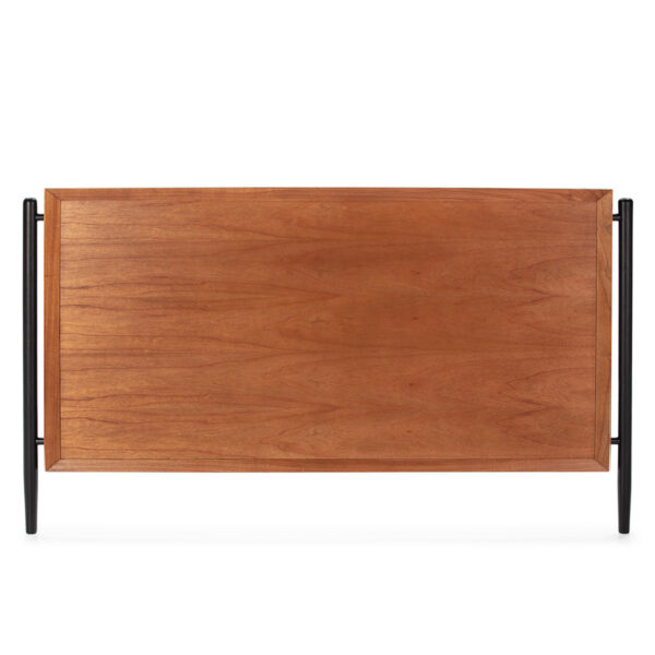 Cabecero 190x6x110 Madera Marrón/Negro/Metal Negro